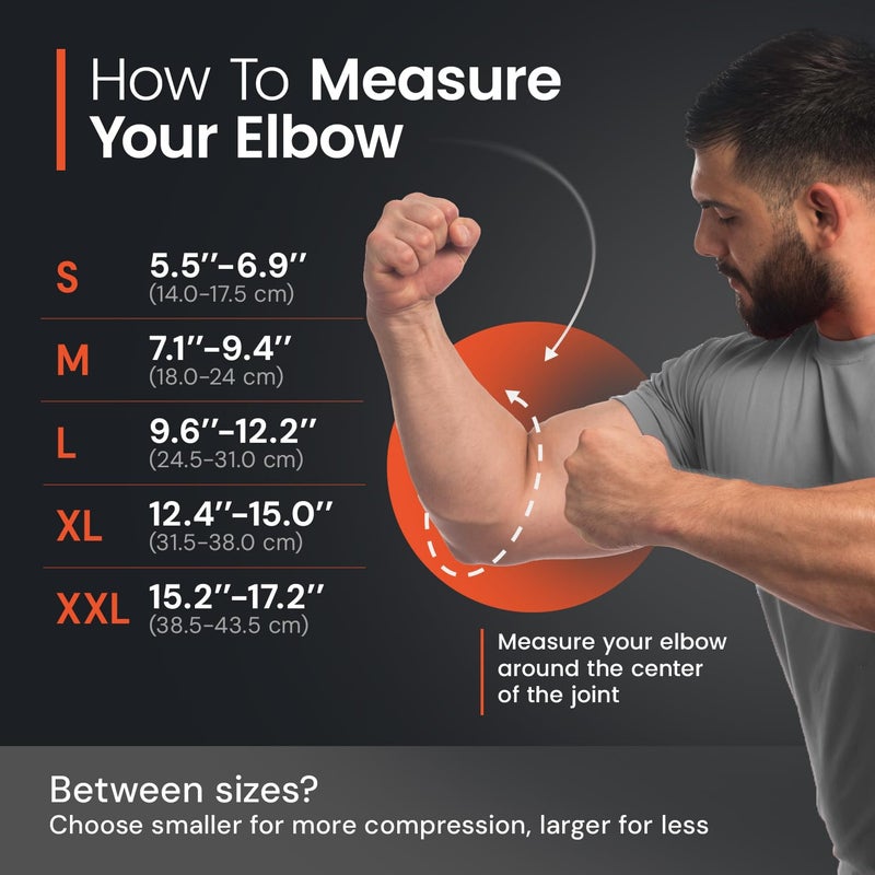 BRACIFY Elbow Brace for Tendonitis and Tennis Elbow for Women & Men, Arm Compression Sleeve for Arthritis, Workouts, Weightlifting, Reduce Joint Pain During Fitness Activity (Large) - Image 3